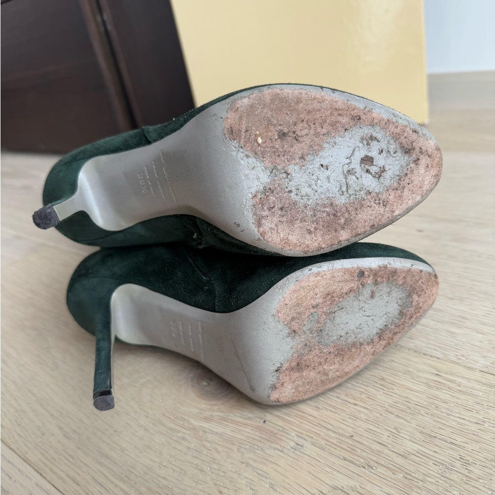 Gianvito Rossi Knee High Green Suede Boots Sz 8.5 - Picture 9 of 9
